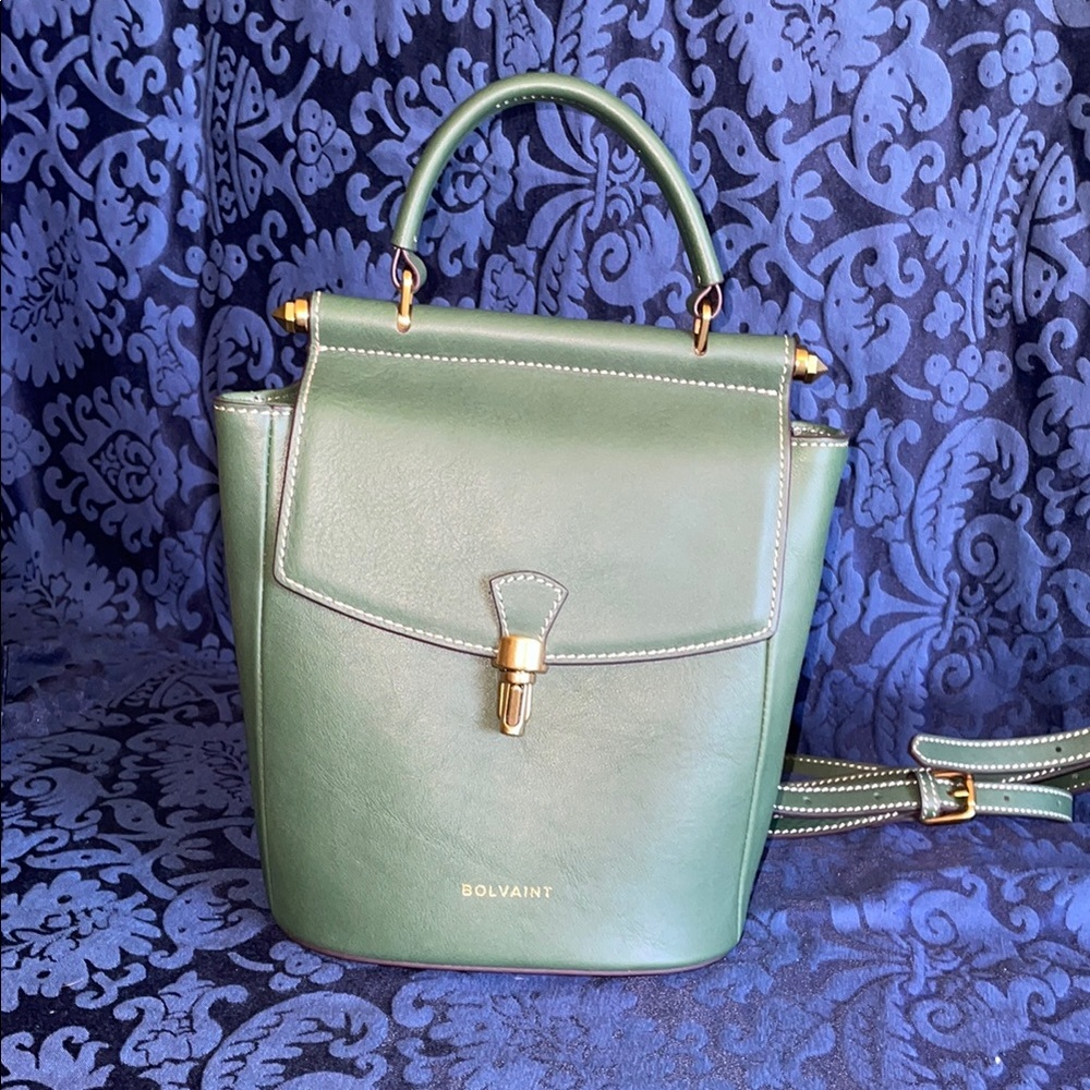 Bolvaint green leather bag